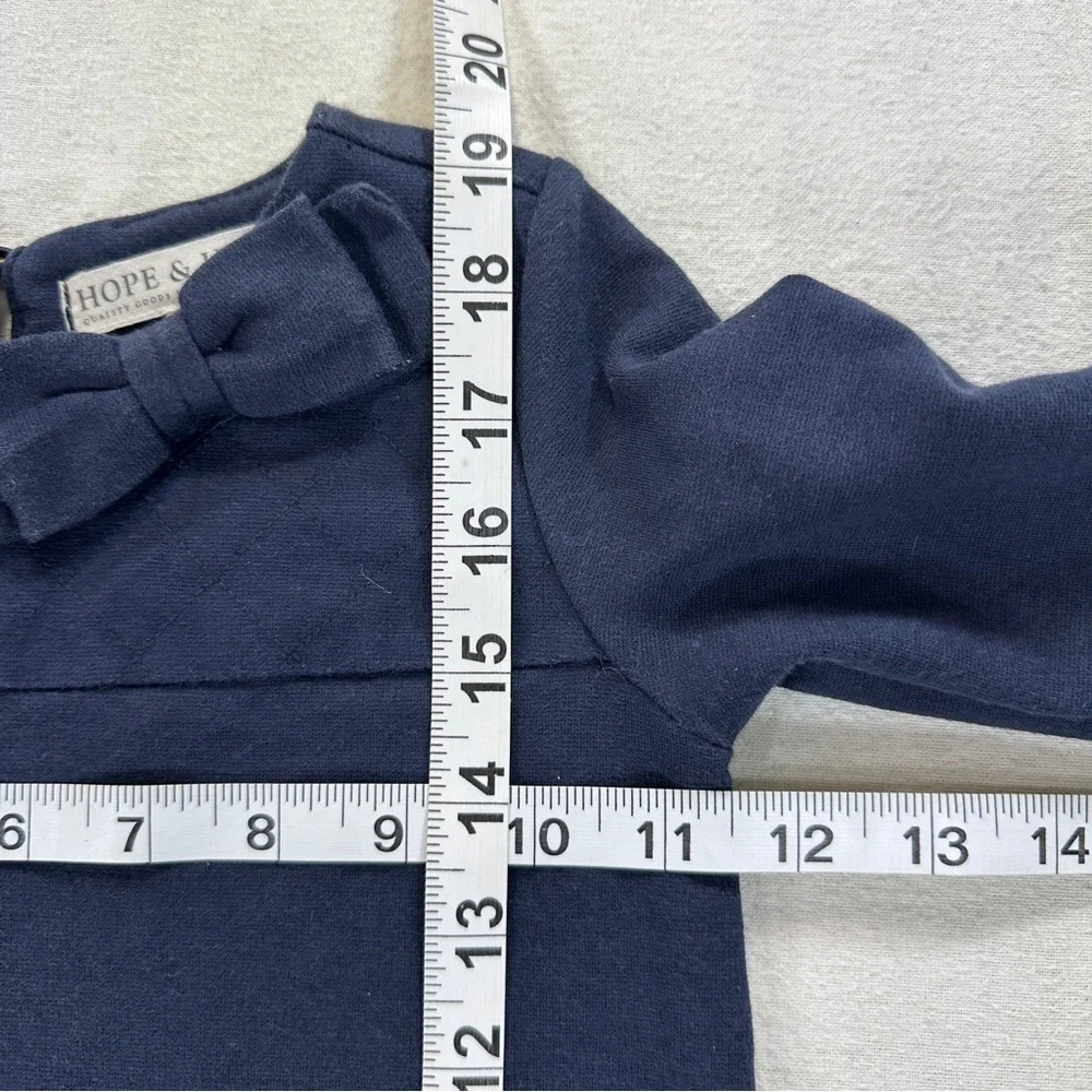 Quilted Ponte Riding Dress Navy and Brown Pockest and Elbows Sz 3